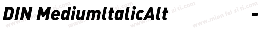 DIN MediumltalicAlt 中等 斜体字体转换